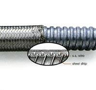 Inoxidable trenzado de acero galvanizado de tubo flexible